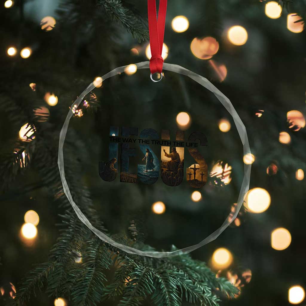 Jesus Christian Bible Crystal Glass Ornament The Way The Truth The Life - Wonder Print Shop
