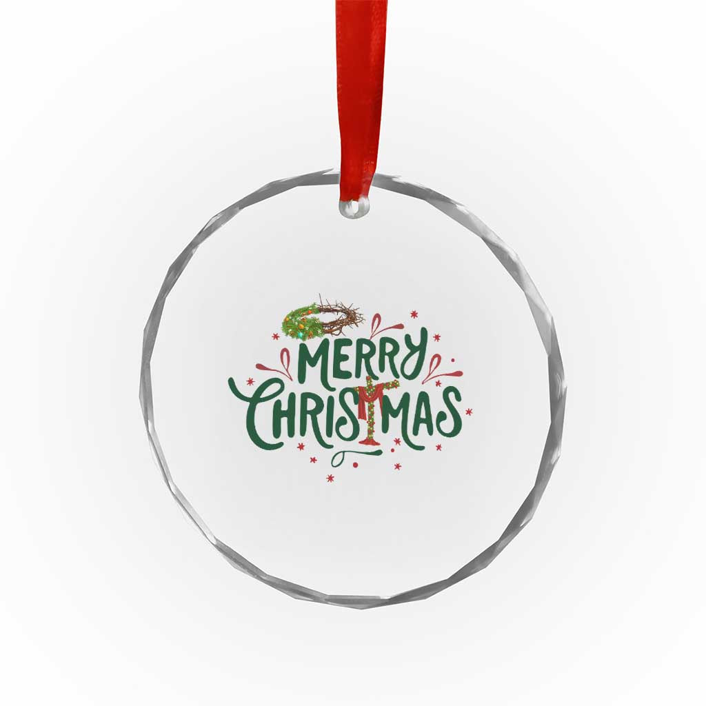Jesus Christian Christmas Crystal Glass Ornament - Wonder Print Shop