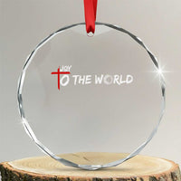 Jesus Christian Christmas Crystal Glass Ornament Joy To The World - Wonder Print Shop
