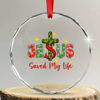 Jesus Christian Christmas Crystal Glass Ornament Religious Cross Bible Verse - Wonder Print Shop