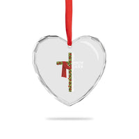 Jesus Christian Christmas Heart Crystal Glass Ornament God So Loved The World That He Gave His Only Son - Wonder Print Shop