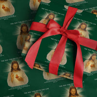 Jesus Christian Christmas Wrapping Paper Roll Cross Bible Verse Inspirational - Wonder Print Shop
