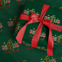 Jesus Christian Christmas Wrapping Paper Roll Religious Cross Bible Verse - Wonder Print Shop