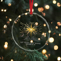 Jesus Christian Crystal Glass Ornament Let Your Light Shine Matthew 5:16 - Wonder Print Shop