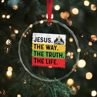 Jesus Christian Crystal Glass Ornament The Way The Truth The Life Nativity Scene - Wonder Print Shop