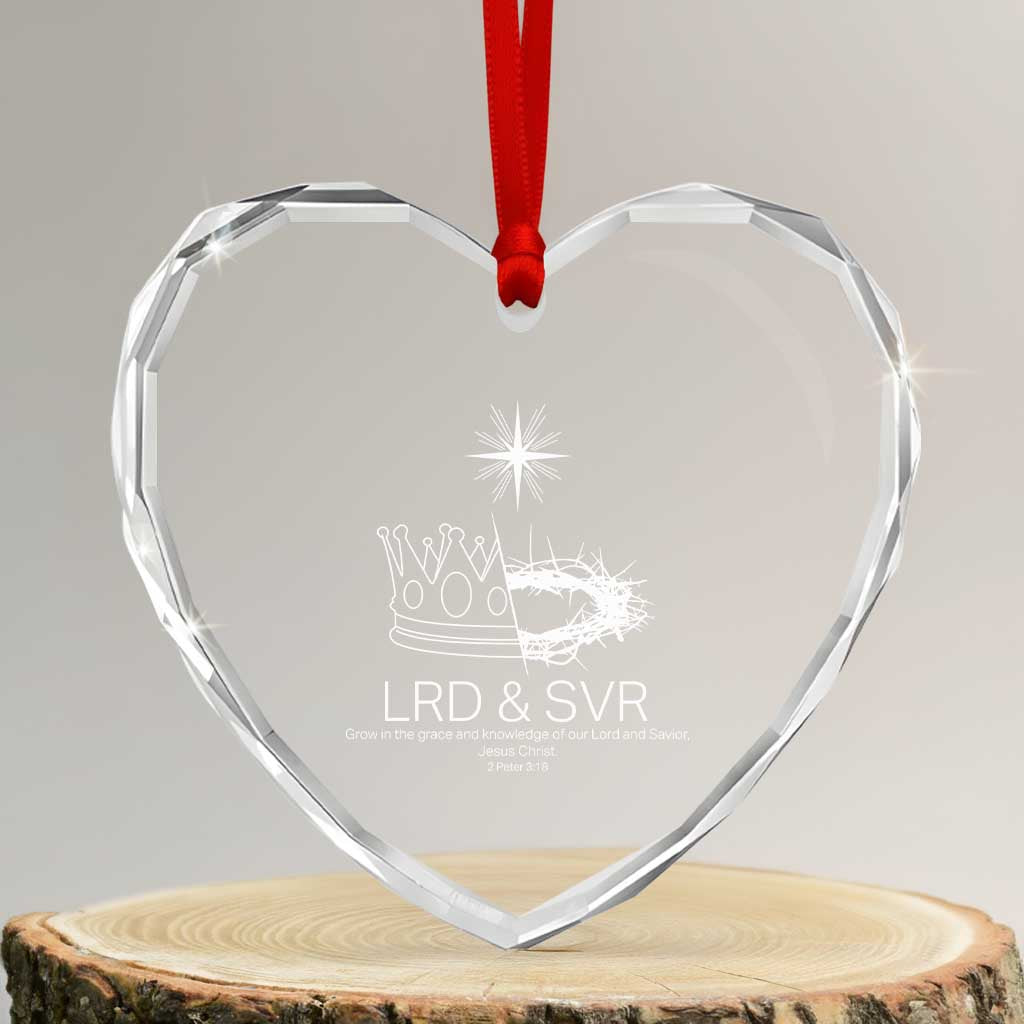 Jesus Christian Heart Crystal Glass Ornament Crown Thorn Monochrome LRD SVR Symbolic Religious - Wonder Print Shop