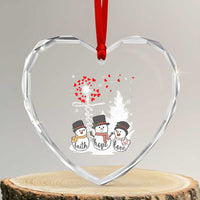 Jesus Christian Heart Crystal Glass Ornament Faith Hope Love Snowman Dandelion Xmas - Wonder Print Shop