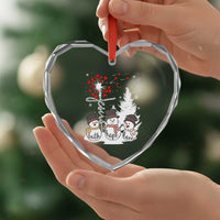 Jesus Christian Heart Crystal Glass Ornament Faith Hope Love Snowman Dandelion Xmas - Wonder Print Shop