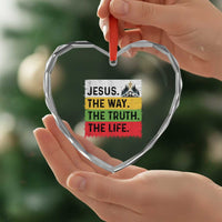 Jesus Christian Heart Crystal Glass Ornament The Way The Truth The Life Nativity Scene - Wonder Print Shop
