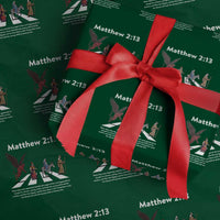Jesus Christian Wrapping Paper Roll Cross Bible Verse Matthew 2:13 - Wonder Print Shop