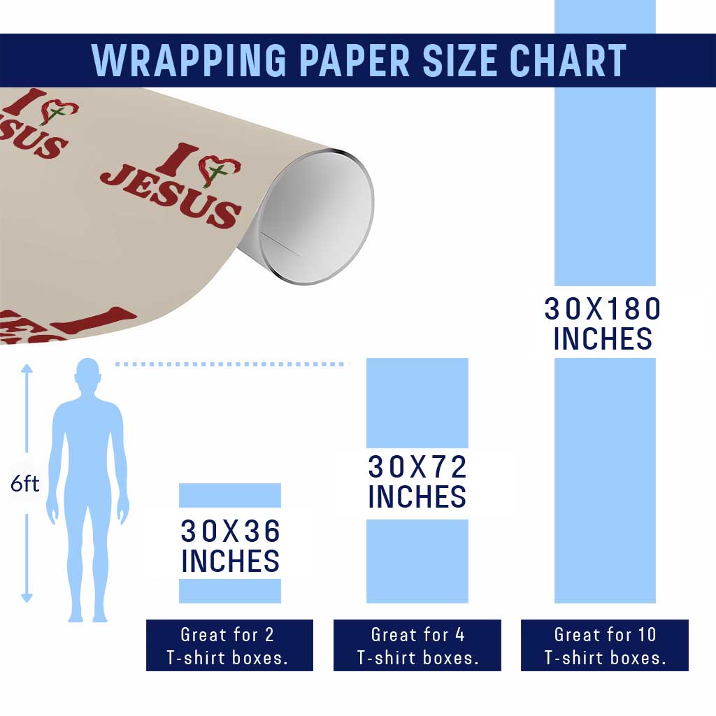 Jesus Christian Wrapping Paper Roll Religious Faith Inspirational Bible Verse - Wonder Print Shop
