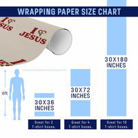 Jesus Christian Wrapping Paper Roll Religious Faith Inspirational Bible Verse - Wonder Print Shop