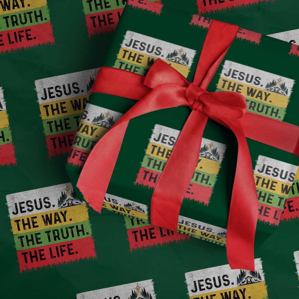 Jesus Christian Wrapping Paper Roll The Way The Truth The Life Nativity Scene - Wonder Print Shop