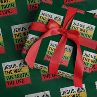 Jesus Christian Wrapping Paper Roll The Way The Truth The Life Nativity Scene - Wonder Print Shop