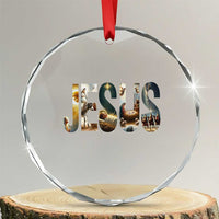 Jesus Christmas Crystal Glass Ornament Nativity Holy Night Christian Faith - Wonder Print Shop