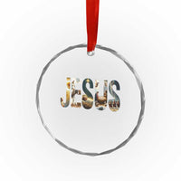 Jesus Christmas Crystal Glass Ornament Nativity Holy Night Christian Faith - Wonder Print Shop