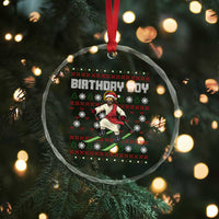 Jesus Christmas Meme Crystal Glass Ornament Snowboard Birthday Boy Ugly Xmas - Wonder Print Shop