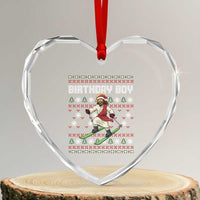 Jesus Christmas Meme Heart Crystal Glass Ornament Snowboard Birthday Boy Ugly Xmas - Wonder Print Shop