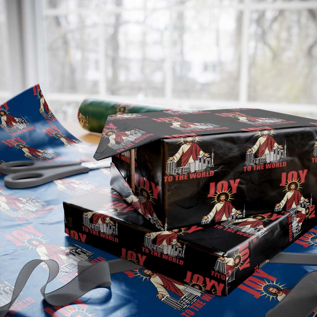 Jesus Christmas Wrapping Paper Roll Joy To The World Christian - Wonder Print Shop