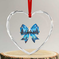 Jesus God Nativity Scene Coquette Bow Xmas Heart Crystal Glass Ornament - Wonder Print Shop