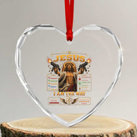 Jesus I Am the Way Character Stats RPG Books Heart Crystal Glass Ornament