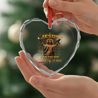 Jesus I Am the Way Character Stats RPG Books Heart Crystal Glass Ornament