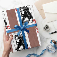 Jesus Is King Playing Card Graphic Wrapping Paper Roll King of Hearts Christian Faith