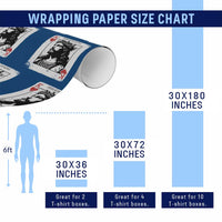 Jesus Is King Playing Card Graphic Wrapping Paper Roll King of Hearts Christian Faith