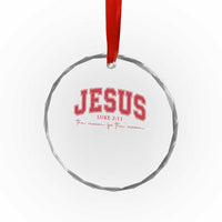 Jesus is the Reason Christmas Crystal Glass Ornament Christian Varsity - Wonder Print Shop