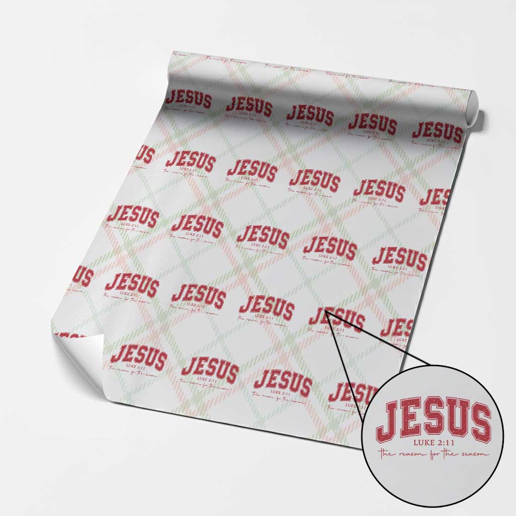 Jesus is the Reason Christmas Wrapping Paper Roll Christian Varsity - Wonder Print Shop