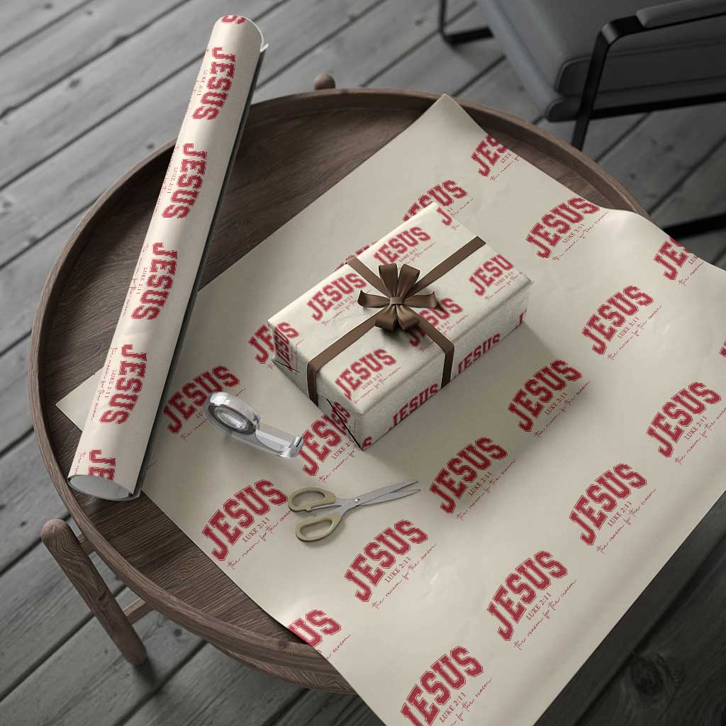 Jesus is the Reason Christmas Wrapping Paper Roll Christian Varsity - Wonder Print Shop