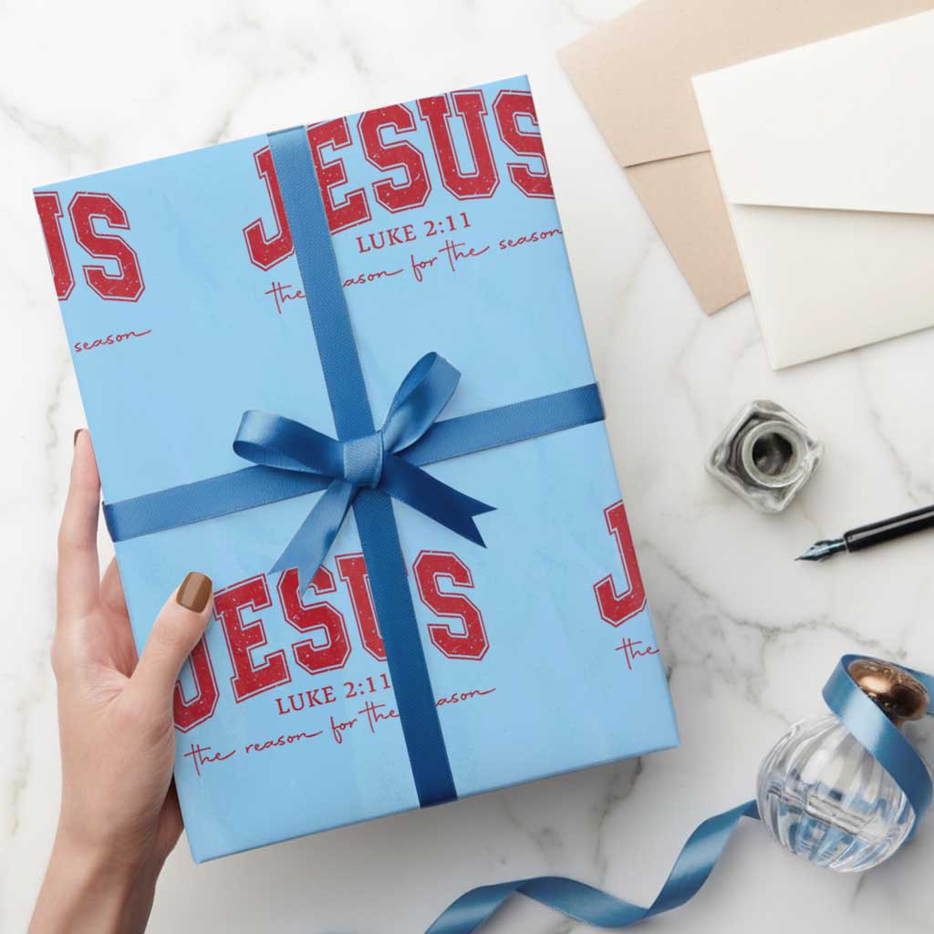 Jesus is the Reason Christmas Wrapping Paper Roll Christian Varsity - Wonder Print Shop