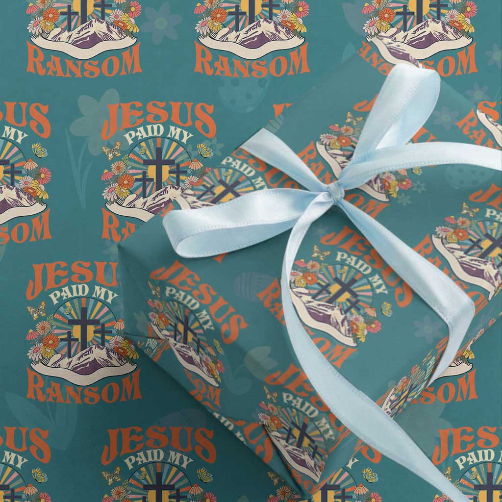 Jesus Paid My Ransom Wrapping Paper Roll Jesus Christian Faith Good Friday Bible Verse