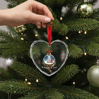 Jesus Santa Christmas Heart Crystal Glass Ornament The Reason For The Season - Wonder Print Shop