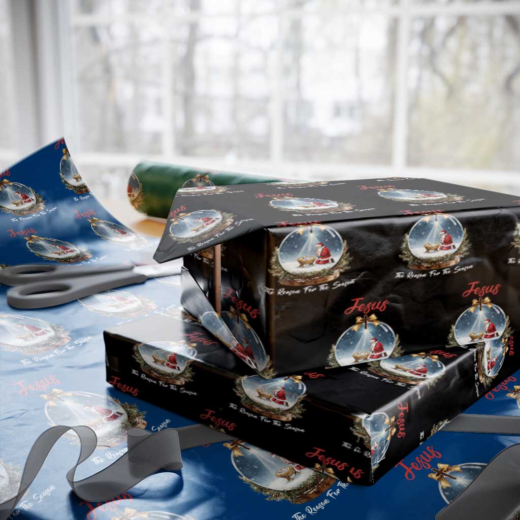 Jesus Santa Xmas Wrapping Paper Roll The Reason For The Season - Wonder Print Shop