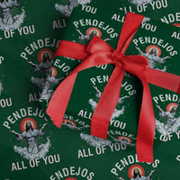 Jesus Sarcastic Humor Wrapping Paper Roll Pendejos All Of You - Wonder Print Shop