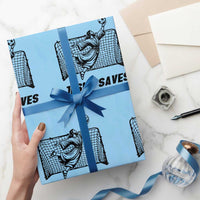 Jesus Saves Wrapping Paper Roll Funny Christian Soccer Goalie