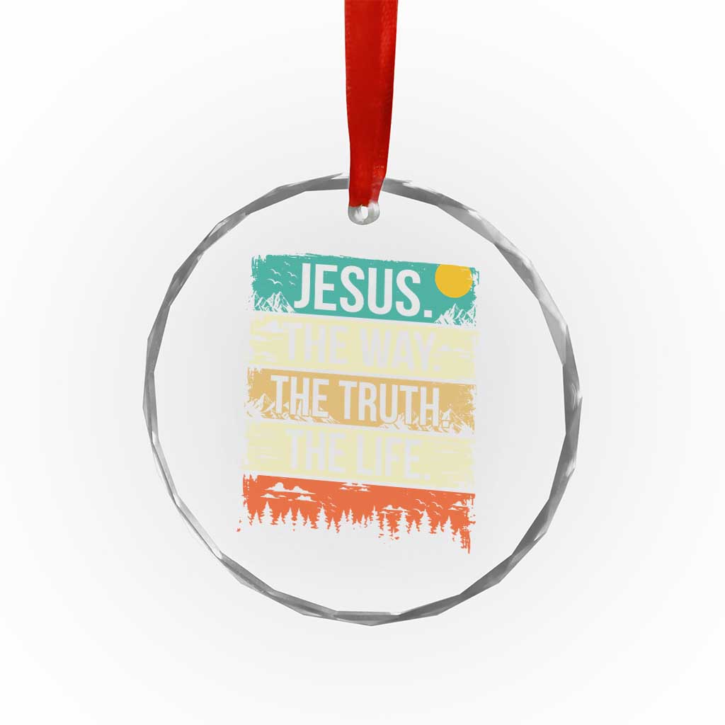 Jesus The Way The Truth The Life Crystal Glass Ornament Blessed Christians - Wonder Print Shop