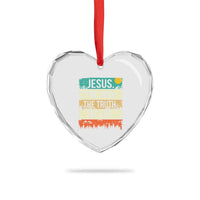 Jesus The Way The Truth The Life Heart Crystal Glass Ornament Blessed Christians - Wonder Print Shop