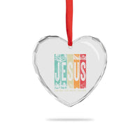 Jesus The Way The Truth The Life Heart Crystal Glass Ornament Christian Worship - Wonder Print Shop