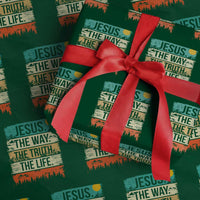 Jesus The Way The Truth The Life Wrapping Paper Roll Blessed Christians - Wonder Print Shop