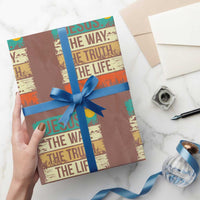 Jesus The Way The Truth The Life Wrapping Paper Roll Blessed Christians - Wonder Print Shop