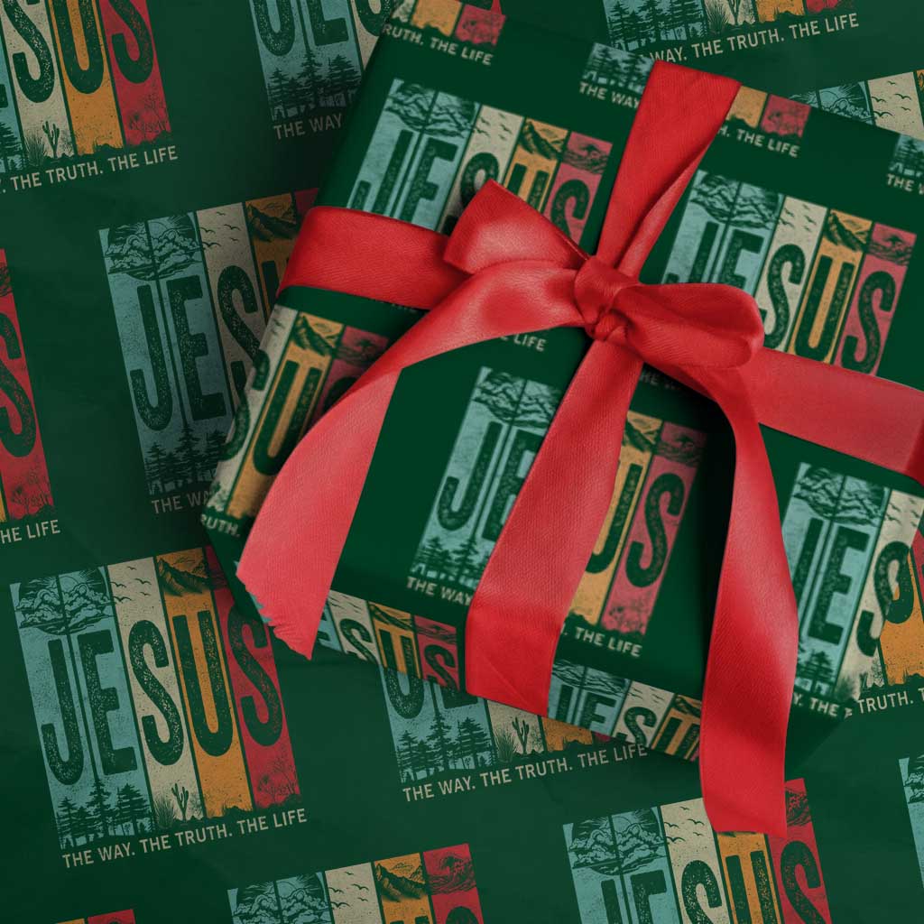 Jesus The Way The Truth The Life Wrapping Paper Roll Christian Worship - Wonder Print Shop