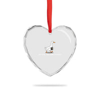 Jesus Thinks I'm A Delight Heart Crystal Glass Ornament Funny Christian Goose Sarcastic