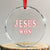 Jesus Won Crystal Glass Ornament Christianity Religion - Wonder Print Shop