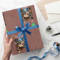 Jesus Xmas Wrapping Paper Roll Video Call Nativity Scene Funny Christian Xmas - Wonder Print Shop