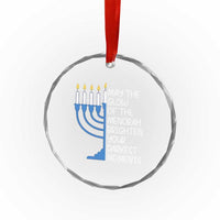 Jewish Faith and Pray Crystal Glass Ornament May The Glow Of The Menorah Brighten Your Darkest Moments - Wonder Print Shop