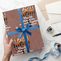 Jewish Faith and Pray Lights Wrapping Paper Roll May The Glow Of The Menorah Brighten Your Darkest Moments - Wonder Print Shop