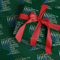 Jewish Faith and Pray Wrapping Paper Roll May The Glow Of The Menorah Brighten Your Darkest Moments - Wonder Print Shop
