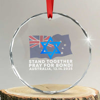 Jewish Strong Stand Together Crystal Glass Ornament Pray for Bondi Australia Hanukkah Dec 14 2025 Remembrance - Wonder Print Shop